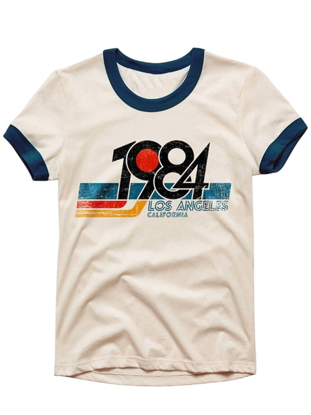 Ringer T Shirt Unisex 1984 California T Shirt Mens Graphic Tee 70s 90s  80s